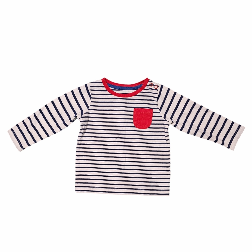 BABY BODEN Striped Long-sleeve Shirt 6-12m